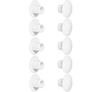 cyclingcolors 10x cache trou bouchon plastique 5mm à 35mm capuchon protection vis blanc noir gris marron meuble table chaise mur (Øtrou 5mm/Blanc RAL 9010)
