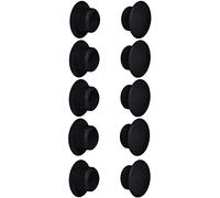 cyclingcolors 10x cache trou bouchon plastique 5mm à 35mm capuchon protection vis blanc noir gris marron meuble table chaise mur (Øtrou 10mm/Noir RAL 9005)