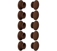 cyclingcolors 10x cache trou bouchon plastique 5mm à 35mm capuchon protection vis blanc noir gris marron meuble table chaise mur (Øtrou 15mm/Marron foncé RAL8014)