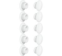 cyclingcolors 10x cache trou bouchon plastique 5mm à 35mm capuchon protection vis blanc noir gris marron meuble table chaise mur (Øtrou 8mm/Blanc RAL 9010)