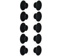 cyclingcolors 10x cache trou bouchon plastique 5mm à 35mm capuchon protection vis blanc noir gris marron meuble table chaise mur (Øtrou 8mm/Noir RAL 9005)