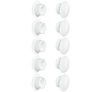 cyclingcolors 10x cache trou bouchon plastique 5mm à 35mm capuchon protection vis blanc noir gris marron meuble table chaise mur (Øtrou 12mm/Blanc RAL 9010)