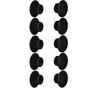 cyclingcolors 10x cache trou bouchon plastique 5mm à 35mm capuchon protection vis blanc noir gris marron meuble table chaise mur (Øtrou 6mm/Noir RAL 9011)