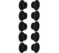 cyclingcolors 10x cache trou bouchon plastique 5mm à 35mm capuchon protection vis blanc noir gris marron meuble table chaise mur (Øtrou 12mm/Noir RAL 9005)