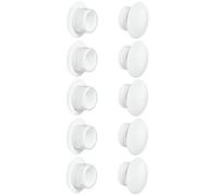cyclingcolors 10x cache trou bouchon plastique 5mm à 35mm capuchon protection vis blanc noir gris marron meuble table chaise mur (Øtrou 15mm/Blanc RAL 9010)