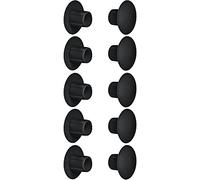 cyclingcolors 10x cache trou bouchon plastique 5mm à 35mm capuchon protection vis blanc noir gris marron meuble table chaise mur (Øtrou 5mm/Noir RAL 9005)