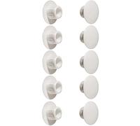 cyclingcolors 10x cache trou bouchon plastique 5mm à 35mm capuchon protection vis blanc noir gris marron meuble table chaise mur (Øtrou 8.5mm/Blanc RAL 9010)
