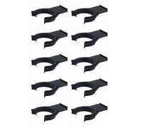 cyclingcolors 10x Clip de plinthe avec base à tenon en plastique noir Ø 34mm Pied Meuble Cuisine Salle de bain Fixation