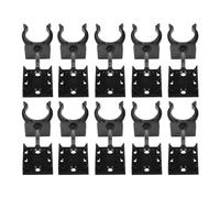 cyclingcolors 10x Clip de plinthe avec base à visser en plastique noir Ø 26mm Pied Meuble Cuisine Salle de bain Fixation