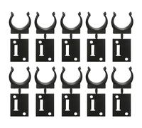 cyclingcolors 10x Clip de plinthe avec base à visser en plastique noir Ø 28mm Pied Meuble Cuisine Salle de bain Fixation