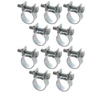 cyclingcolors 10x Collier de Serrage Mini à Visser Durite Essence Carburant Tuyau Auto Moto Scooter Tondeuse Mobylette Fixation, 11-13mm