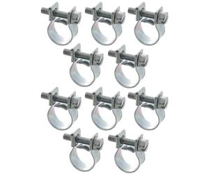 cyclingcolors 10x Collier de Serrage Mini à Visser Durite Essence Carburant Tuyau Auto Moto Scooter Tondeuse Mobylette Fixation, 11-13mm