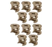 cyclingcolors 10x Ecrou boitier excentrique raccord pièce rechange connecteur serrage joint meuble connexion tiroir armoire, nickel sans bord 15x13mm
