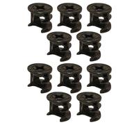 cyclingcolors 10x Ecrou boitier excentrique raccord pièce rechange connecteur serrage joint meuble connexion tiroir armoire, noir sans bord 15x19mm