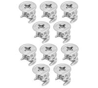 cyclingcolors 10x Ecrou boitier excentrique raccord pièce rechange connecteur serrage joint meuble connexion tiroir armoire, brut avec bord 15x34mm