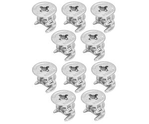 cyclingcolors 10x Ecrou boitier excentrique raccord pièce rechange connecteur serrage joint meuble connexion tiroir armoire, brut avec bord 12x12mm