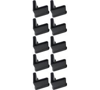 cyclingcolors 10x embout de pied étagère triangle patin plastique caoutchouc souple tube profilé protection capuchon meuble, 36x36 36mm