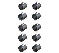 cyclingcolors 10x Embout de Tube Rond pour Pied de Chaise et Meuble Patin Guide Plastique Noir à Clipser enfoncer protège Sol Table (D1: 16-18mm)