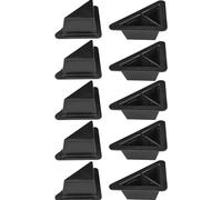 cyclingcolors 10x Embout patin pied meuble étagère guide angle plastique noir protection, hauteur 35mm