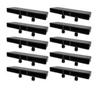 cyclingcolors 10x Embout Support Latte Double 38 x 8 mm Plastique pour sommier Cadre métal Embout lit Meuble Fixation Clips Tenon, Noir