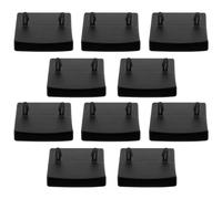 cyclingcolors 10x Embout Support Latte Double 63x10mm à Clipser Plastique Noir pour Sommier Cadre Bois Lit Meuble