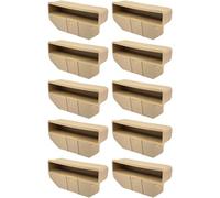 cyclingcolors 10x Embout Support Latte monolatte 63 x 12 mm Plastique pour sommier Cadre Bois Embout lit Meuble Fixation Languette Agrafe vis, Beige
