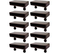 cyclingcolors 10x Embout Support Latte Simple 53 x 8 mm Plastique pour sommier Cadre métal Embout lit Meuble Fixation Clips Tenon, Marron foncé