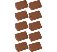 cyclingcolors 10x Equerre d'angle connecteur plastique 20 x 20 x 42 mm 2 trous avec cache meuble étagère universel fixation à visser, cerisier