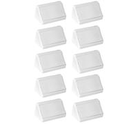 cyclingcolors 10x Equerre d'angle connecteur plastique 20 x 20 x 42 mm 2 trous avec cache meuble étagère universel fixation à visser, blanc
