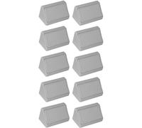cyclingcolors 10x Equerre d'angle connecteur plastique 20 x 20 x 42 mm 2 trous avec cache meuble étagère universel fixation à visser, gris