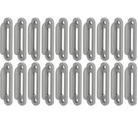 cyclingcolors 10x Gâche à équerre en plastique gris pour serrure à bouton poussoir Push-lock ou à pêne dormant pose en applique 53x12mm Verrou Sécurité Caravane Bateaux Vans Camions aménagés