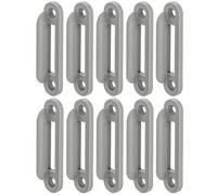 cyclingcolors 10x Gâche à équerre en plastique gris pour serrure à bouton poussoir Push-lock ou à pêne dormant pose en applique 53x12mm Verrou Sécurité Caravane Bateaux Vans Camions aménagés
