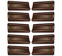 cyclingcolors 10x Patin Mini 39x16mm Glisseur Entretoise Murale Sol Cale Pied Meuble Table Chaise Parquet Protection Plastique, marron foncé
