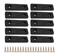 cyclingcolors 10x Patin Mini 50x14mm à Visser Glisseur Cale Entretoise Murale Sol Pied Meuble Table Chaise Parquet Protection Plastique, noir