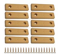 cyclingcolors 10x Patin Mini 50x14mm à Visser Glisseur Cale Entretoise Murale Sol Pied Meuble Table Chaise Parquet Protection Plastique, marron clair
