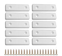 cyclingcolors 10x Patin Mini 50x14mm à Visser Glisseur Cale Entretoise Murale Sol Pied Meuble Table Chaise Parquet Protection Plastique, blanc