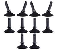 cyclingcolors 10x Pied réglable vérin vis avec rotule M10 de réglage Plastique Ajustable Poussoir butée Acier Meuble Outillage 150Kg Max, Ø32mm