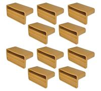 cyclingcolors 10x Support Latte pour sommier 53mm x 8mm Plastique Embout à Agrafer Visser Lit Meuble Flexible Latte, Marron Clair