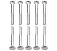 cyclingcolors 10x Vis à Tête Bombée Collet Carré DIN 603 Acier Inoxydable A2 Boulon Tête Ronde Plate Champignon Métrique, M12x50mm (longueur de filetage=41mm)