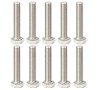 cyclingcolors 10x Vis à Tête Hexagonale Six Pans DIN 933 ISO 4017 Acier Inoxydable A2 Boulon Entièrement Filetée Métrique, M4x20mm