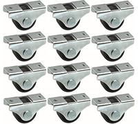 cyclingcolors 12x roulette meuble 25mm universelle mini rouleau noir pied lit casier chariot poubelle rangement table roue