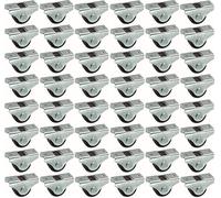 cyclingcolors 12x roulette meuble 25mm universelle mini rouleau noir pied lit casier chariot poubelle rangement table roue (Lot de 4)