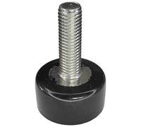 cyclingcolors 1x Pied vérin vis de réglage Acier Inoxydable AISI 304 (A2) Caoutchouc NBR 60 Shore Ajustable Poussoir butée Meuble Outillage, M6x20mm
