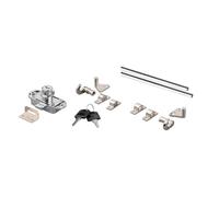 cyclingcolors 1x Serrure trois points espagnolette tiges 1000 + 1200 mm avec rosace fixations contrepièces meuble bureau armoire, chrome