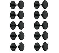 cyclingcolors 20x Cache Trou Plastique Universel 12mm x 2.5mm cruciforme Capuchon Protection Meuble Table Placard étagère (Noir)