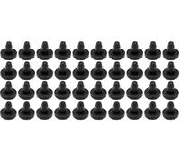 cyclingcolors 20x Embout de Tube à insérer Ø16mm x 6,5mm Plastique Bouchon Trou Tuyau Pied Meuble Chaise Finition Protection Cache, Noir (Lot de 2)