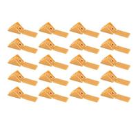 cyclingcolors 20x Equerre d'angle connecteur plastique 30 mm 1 trou avec cache meuble étagère universel fixation à visser, hêtre
