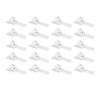 cyclingcolors 20x Equerre d'angle connecteur plastique 30 mm 1 trou avec cache meuble étagère universel fixation à visser, blanc