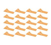 cyclingcolors 20x Equerre d'angle connecteur plastique 30 mm 2 trous avec cache meuble étagère universel fixation à visser, cerisier