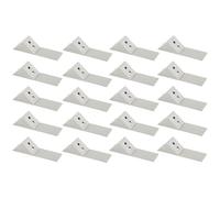 cyclingcolors 20x Equerre d'angle connecteur plastique 30 mm 2 trous avec cache meuble étagère universel fixation à visser, gris clair